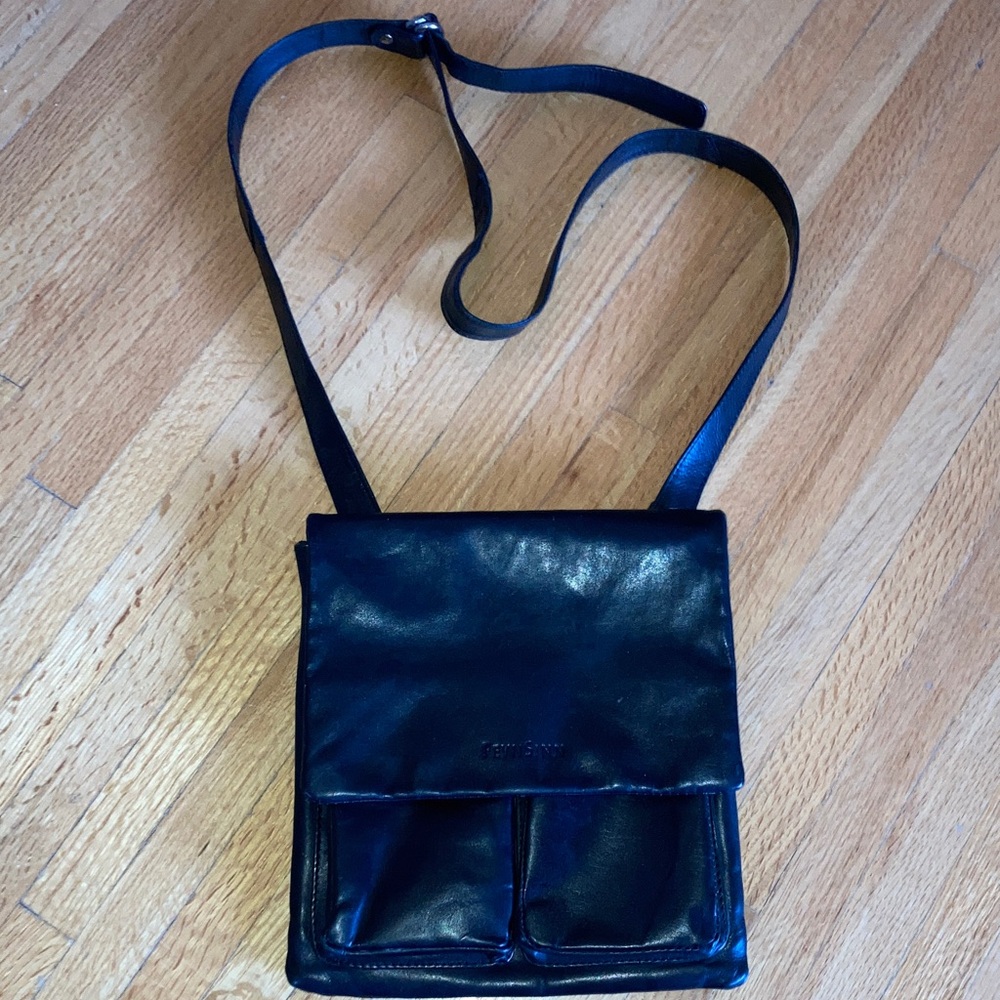 Feynsinn Black Leather Handbag / Crossbody Tote – Genuine Leather